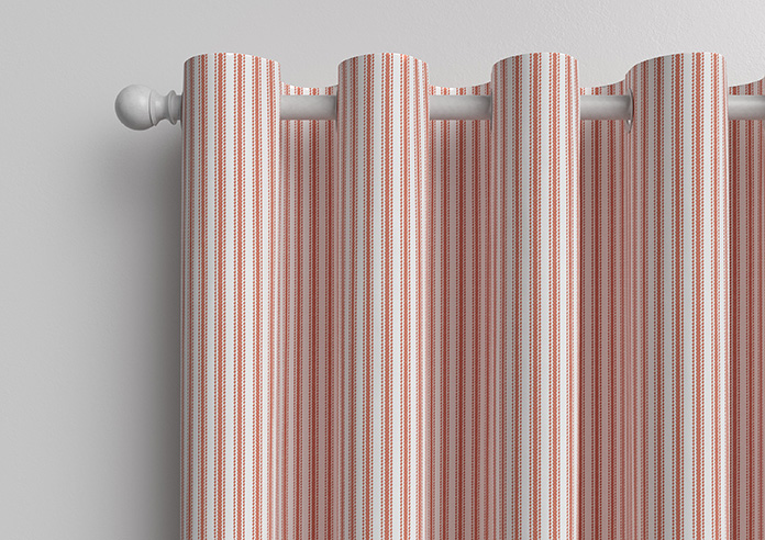Lace Stripes, Toast Orange - Made to Measure Curtains - Image 12